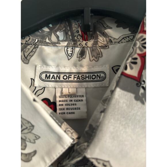 GUC Man of Fashion Short Sleeve Summer Casual Shirt Button Down Size Large - Picture 3 of 5